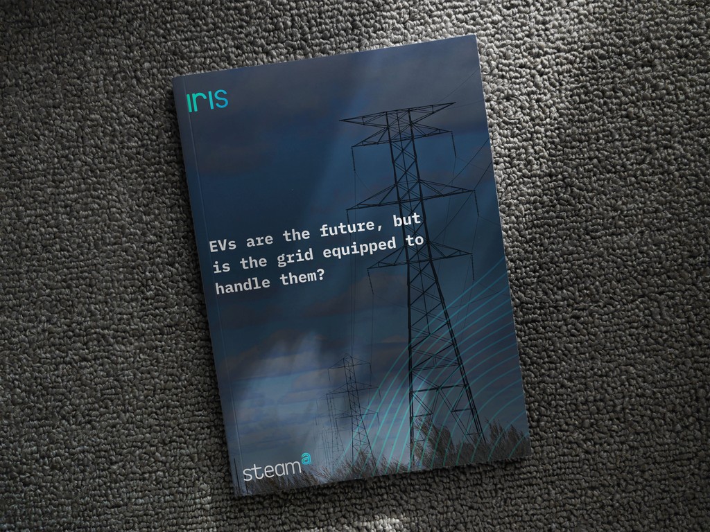 Cover of the Iris white paper “EVs are the future, but is the grid equipped to handle them?”